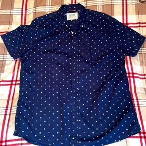 Blue short sleeve button up